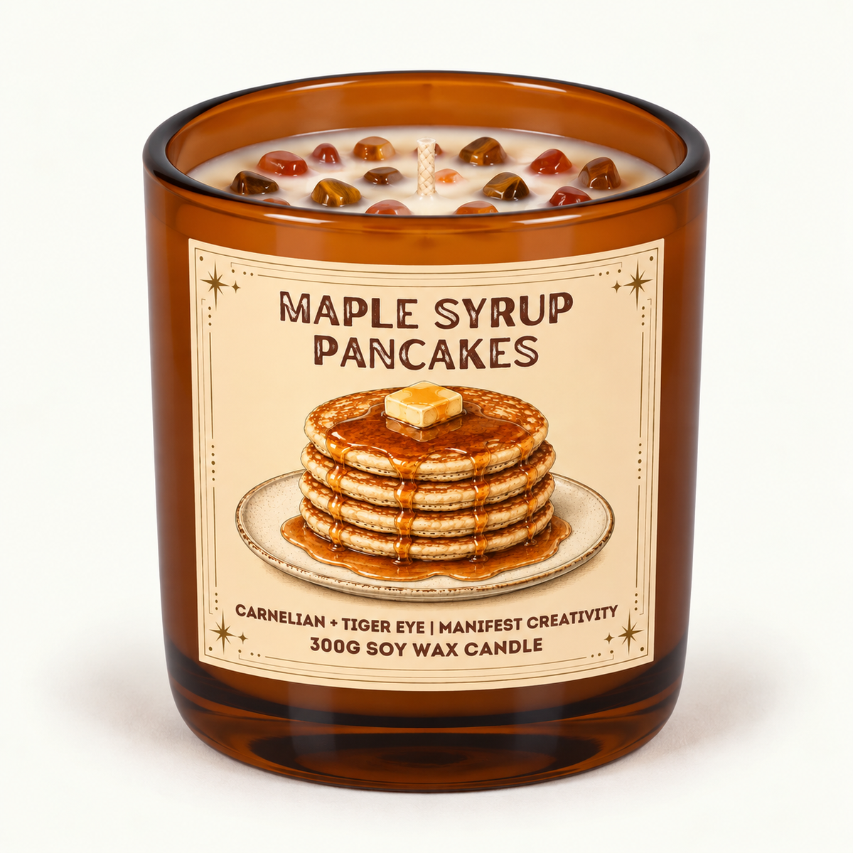 Maple Syrup Pancakes - 300g Crystal Infused Soy Wax Candle