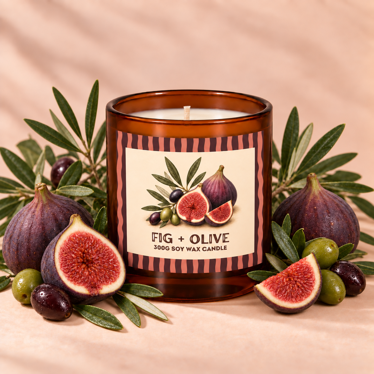 Fig + Olive - 300g Soy Wax Candle