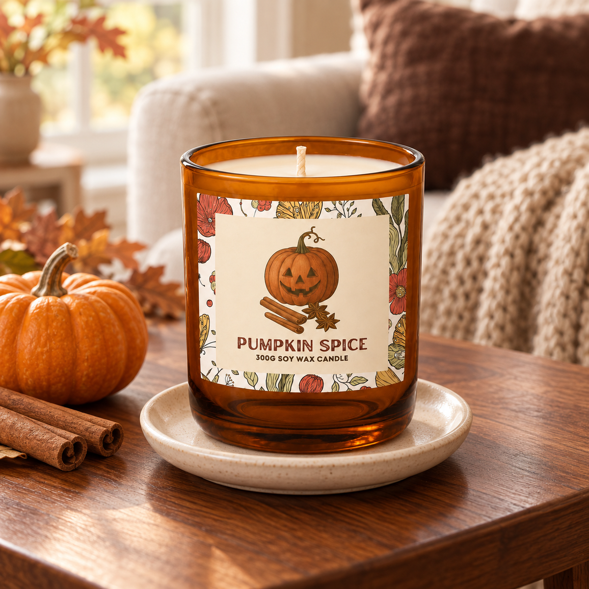 Pumpkin Spice - 300g Soy Wax Candle