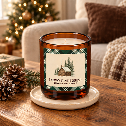 Snowy Pine Forrest - 300g Soy Wax Candle