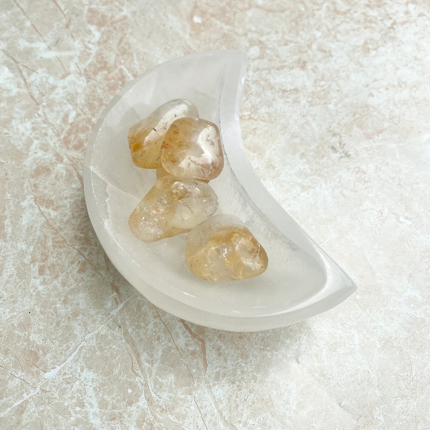 Selenite Charging Bowl - Moon Shape