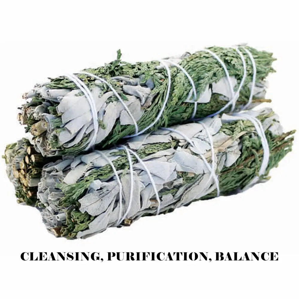 Smudge Stick - White Sage and Cedar 10cm